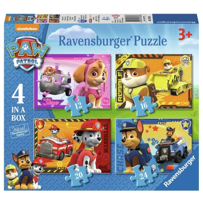 Puzzel Ravensburger Paw Patrol 4x puzzels 12+16+20+24 st