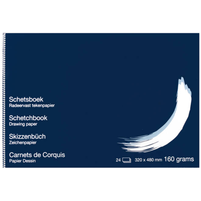 Schetsboek Papyrus 320x480mm 160gr 24vel