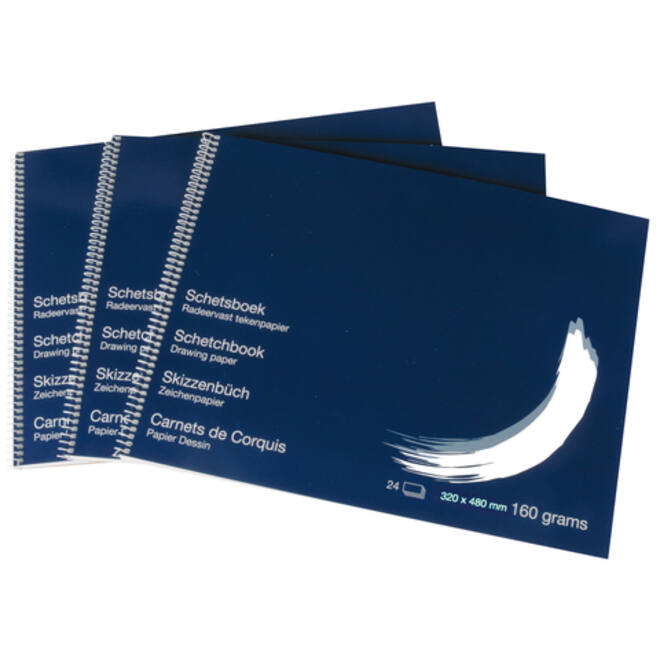 Schetsboek Papyrus 320x480mm 160gr 24vel
