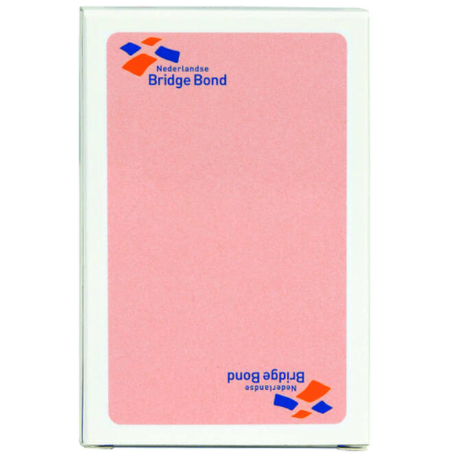Speelkaarten bridgebond roze