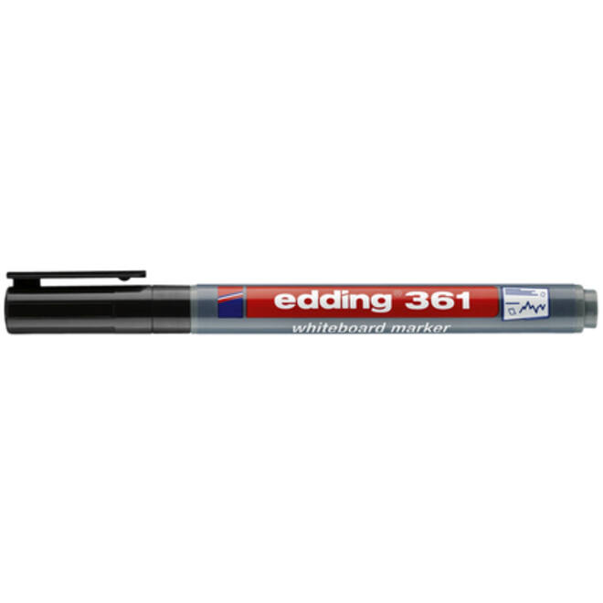 Viltstift edding 361 whiteboard rond 1mm zwart