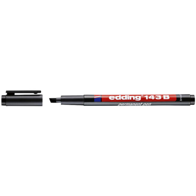 Viltstift edding 143 schuin 1-3mm zwart