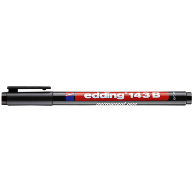 Viltstift edding 143 schuin 1-3mm zwart