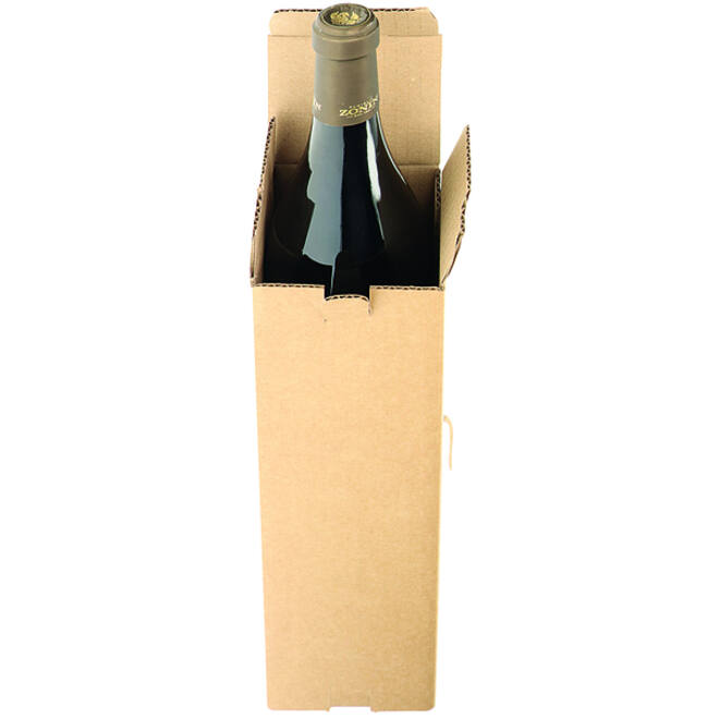 Verzenddoos fles IEZZY karton bruin 90x90x360mm