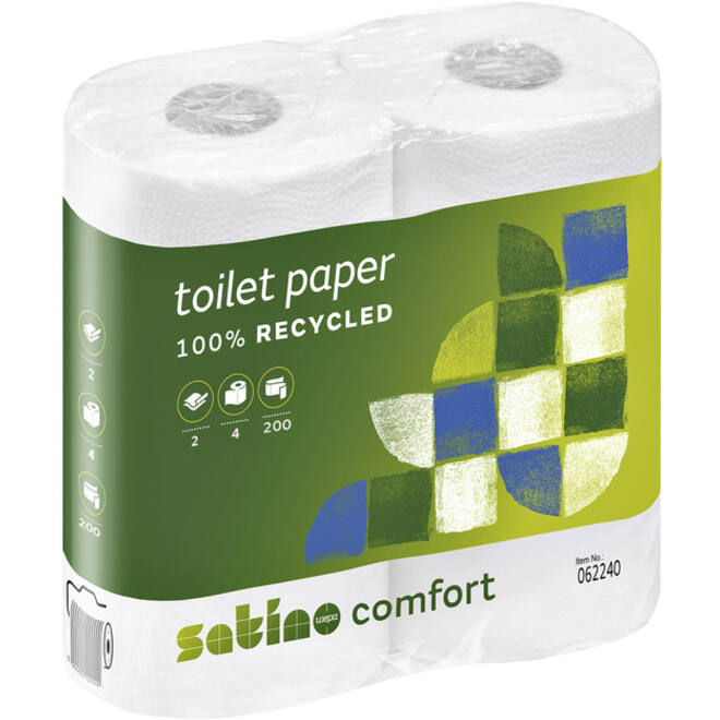 Toiletpapier Satino Comfort MT1 2-laags 200vel wit 062240