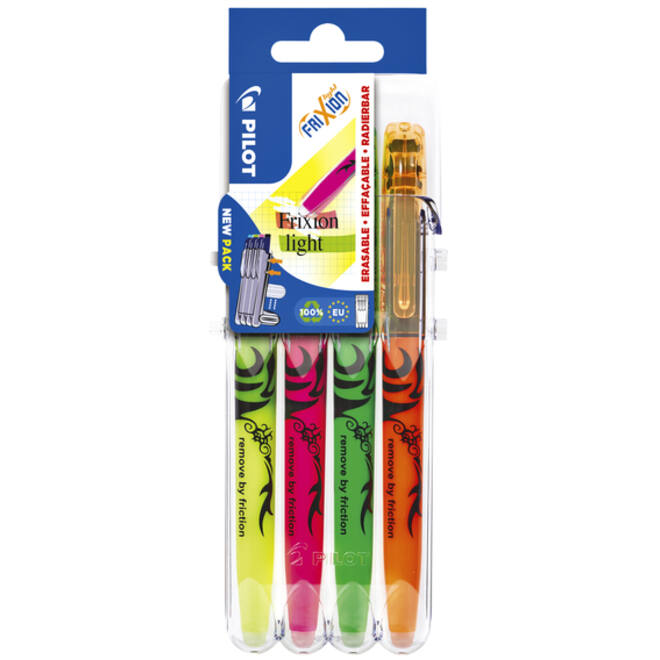 Markeerstift Pilot friXion assorti Set2Go à 4 stuks