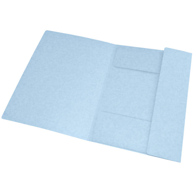 Elastomap Oxford Top File+ A4 3 kleppen 390gr pastel blauw