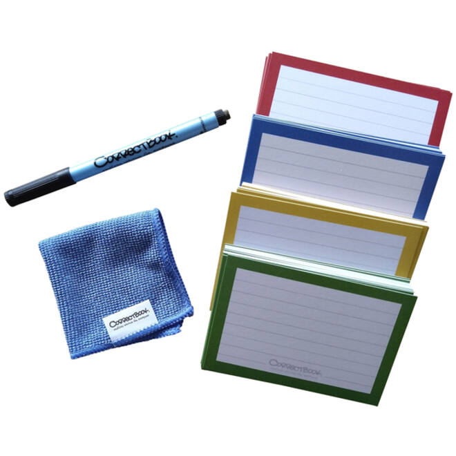 Flashcard Correctbook 75mmx110mm lijn assorti