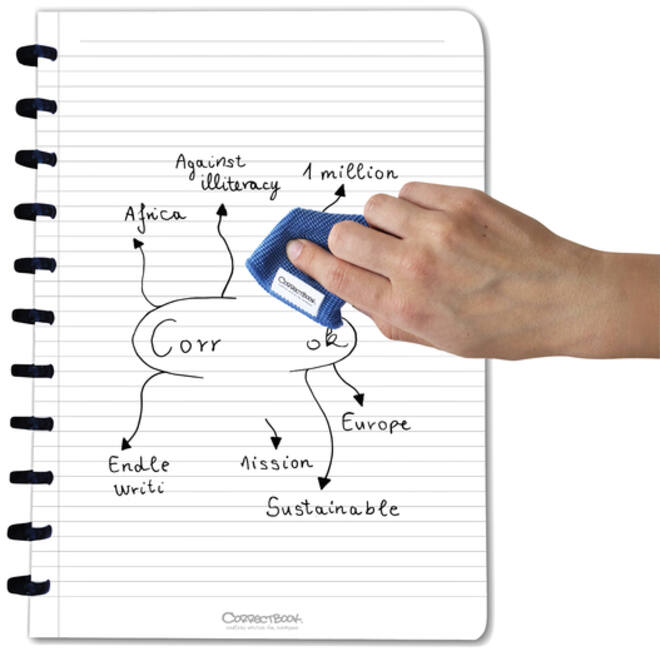 Notitieboek Correctbook A4 lijn 40blz midnight blue