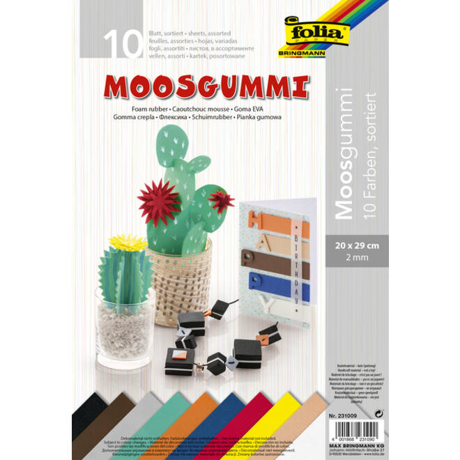 Foam Folia 20x29cm basic 10 kleuren