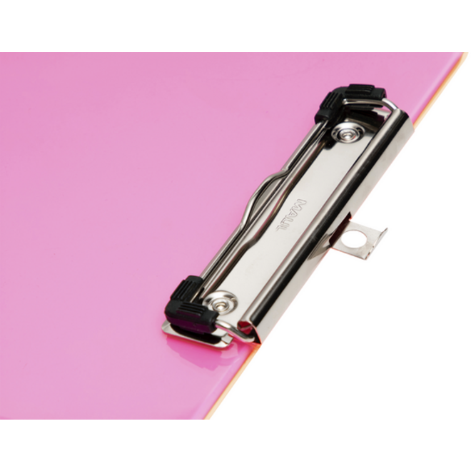 Klembord MAUL A4 staand transparant PS neon roze