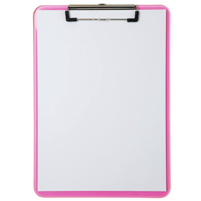 Klembord MAUL A4 staand transparant PS neon roze