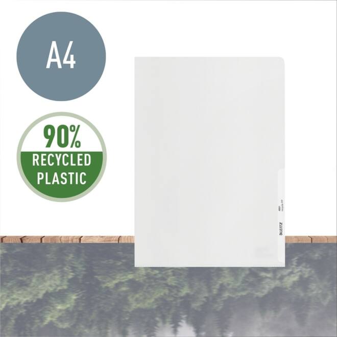 Insteekmap L-model Leitz Recycle A4 0.10mm PP transparant 25 stuks