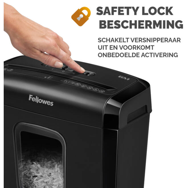 Papiervernietiger Fellowes Powershred 6M snippers 4x12mm