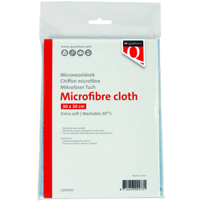 Microvezeldoek Quantore 30x30cm blauw