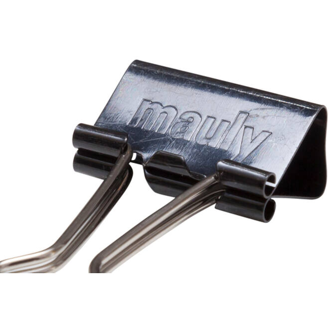 Papierklem MAUL 215 foldback 25mm capaciteit 9mm zwart