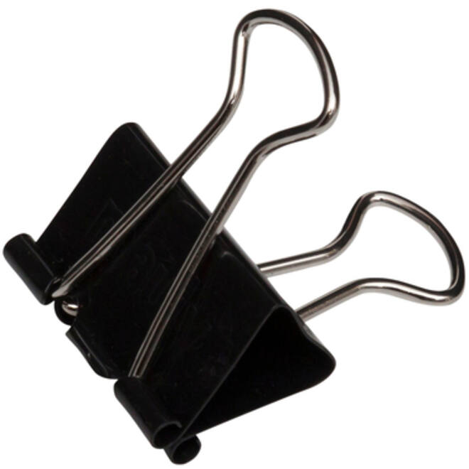 Papierklem MAUL 215 foldback 25mm capaciteit 9mm zwart