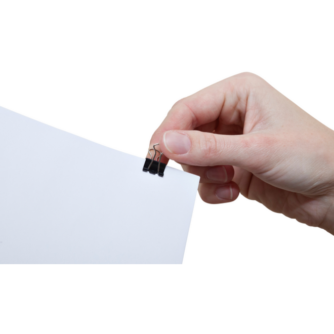 Papierklem MAUL 215 foldback 13mm capaciteit 4mm zwart