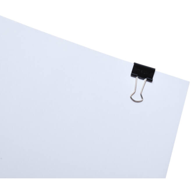 Papierklem MAUL 215 foldback 16mm capaciteit 5mm zwart 12 stuks
