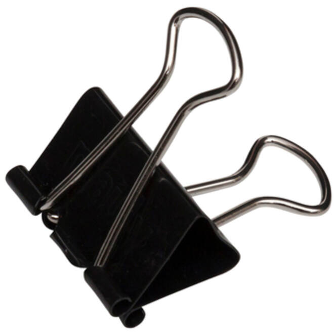 Papierklem MAUL 215 foldback 19mm capaciteit 7mm zwart