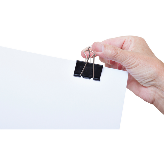 Papierklem MAUL 215 foldback 41mm capaciteit 19mm zwart