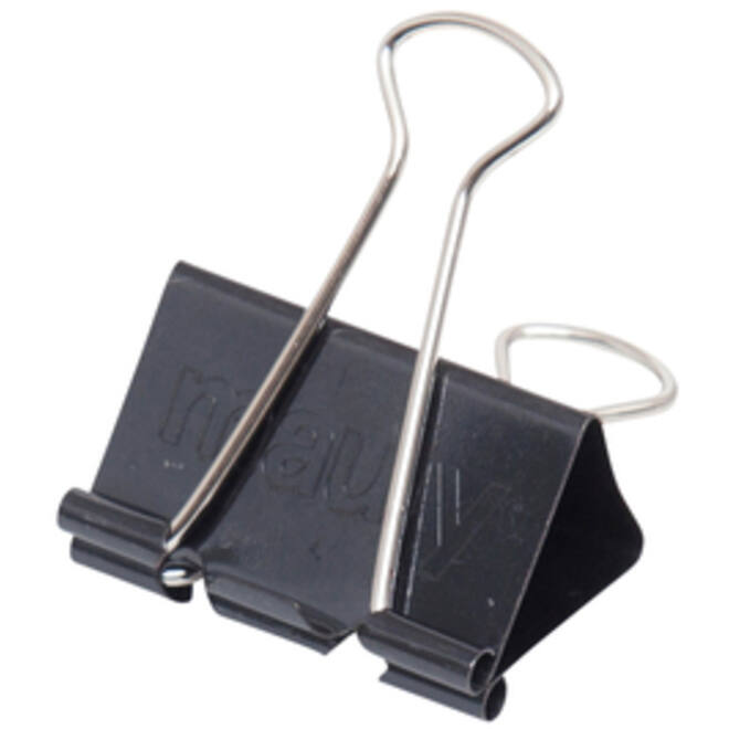 Papierklem MAUL 215 foldback 41mm capaciteit 19mm zwart