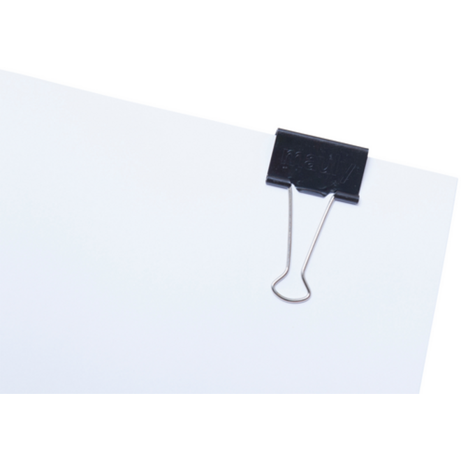 Papierklem MAUL 215 foldback 41mm capaciteit 19mm zwart
