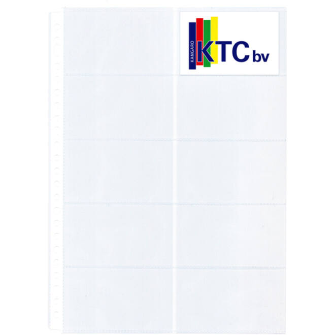 Showtas Kangaro A4 23-gaats PP 0.12mm voor 10 visitekaartjes 10 stuks