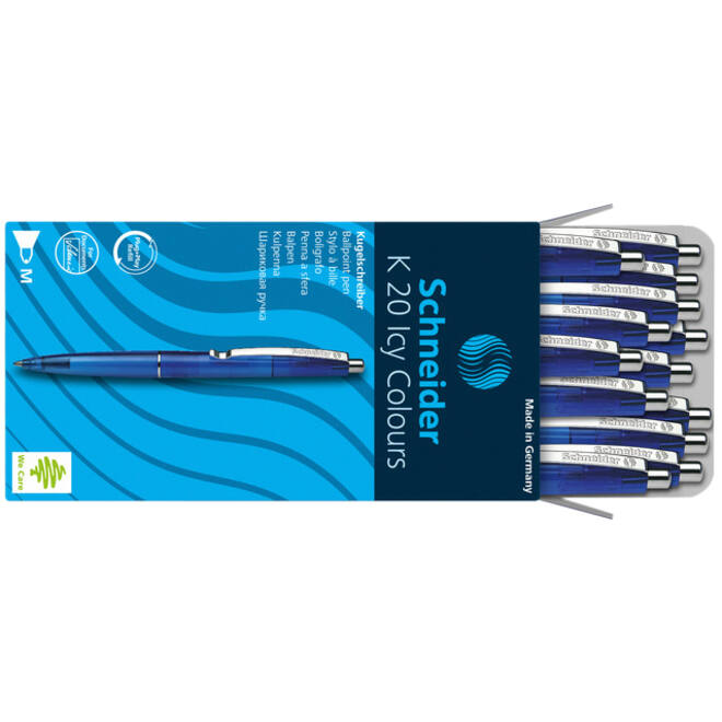Balpen Schneider K20 Icy Colours medium blauw