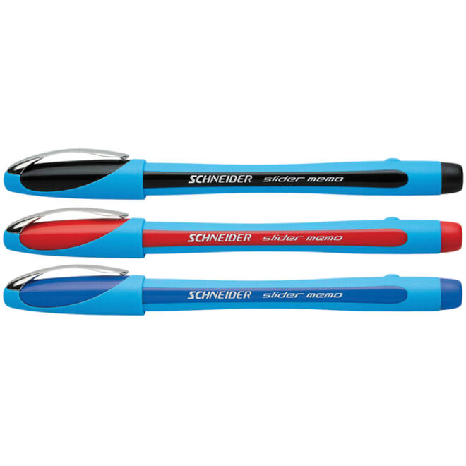 Balpen Schneider Slider Memo extra breed rood