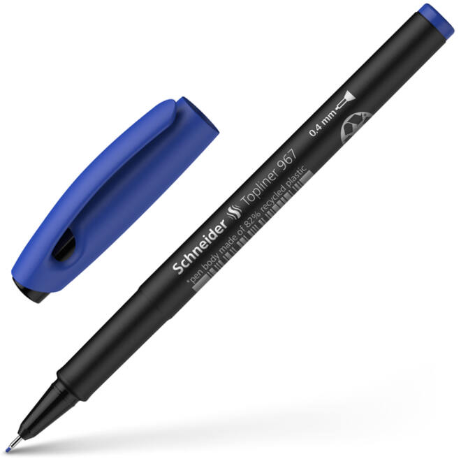Fineliner Schneider 967 0.4mm blauw