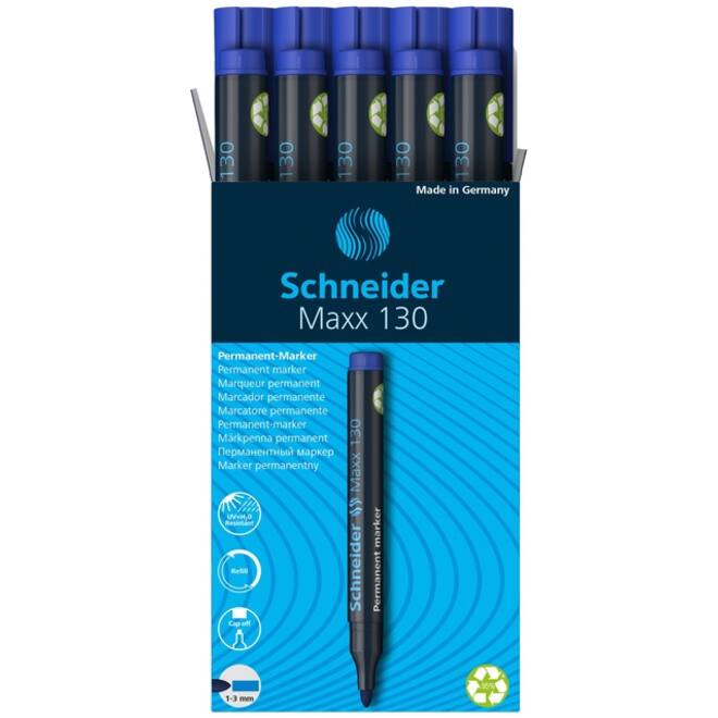 Viltstift Schneider Maxx 130 rond 1-3mm blauw
