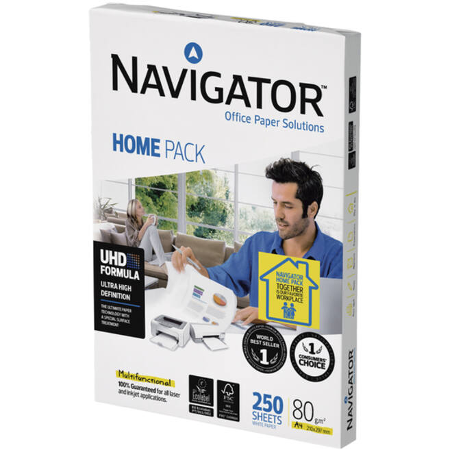 Kopieerpapier Navigator Homepack A4 80gr wit 250vel