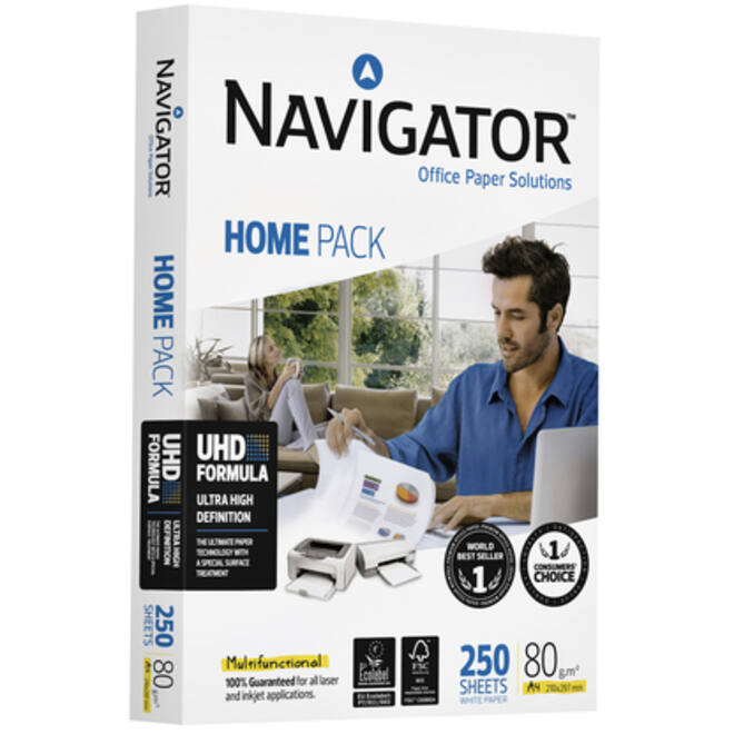 Kopieerpapier Navigator Homepack A4 80gr wit 250vel