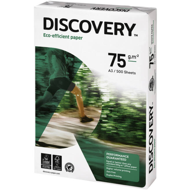 Kopieerpapier Discovery A3 75gr wit 500vel