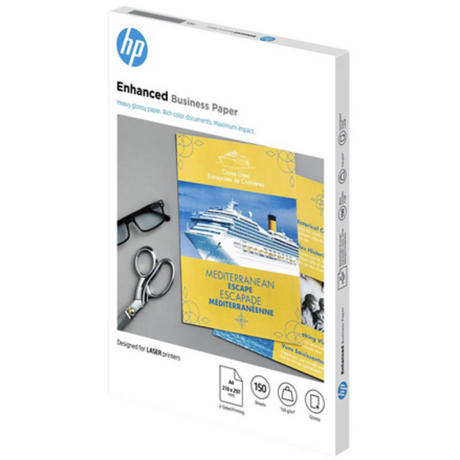 Fotopapier laser HP CG965A 150gr A4 glans wit 150vel