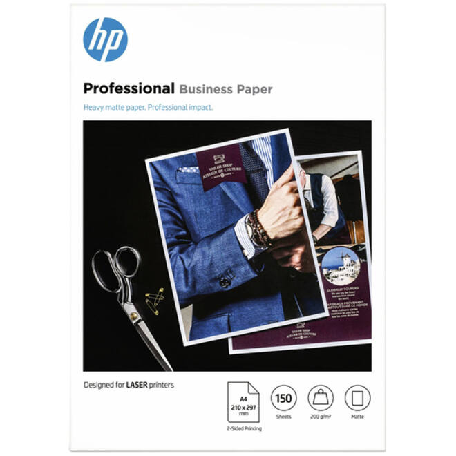 Fotopapier laser HP 7MV80A 200gr A4 mat wit 150vel