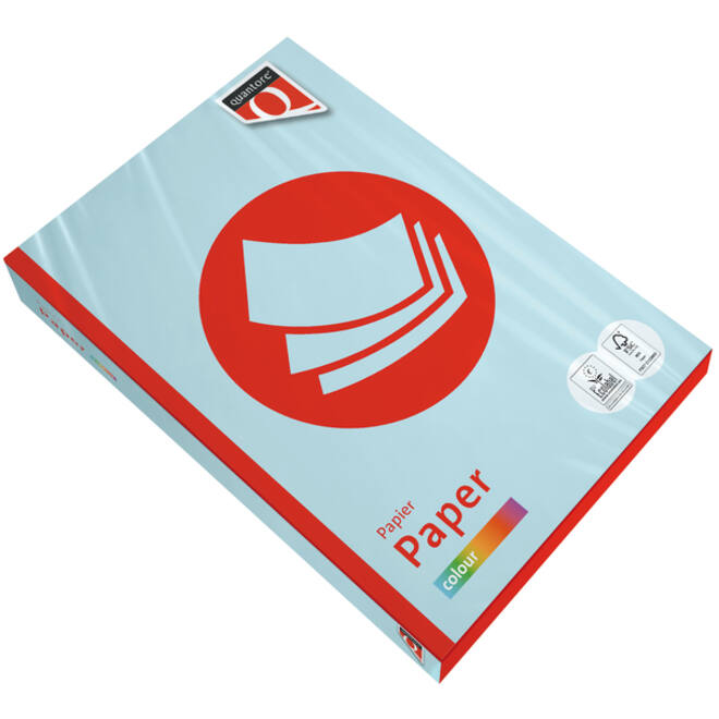 Kopieerpapier Quantore Colour A4 80gr lichtblauw 500 vel