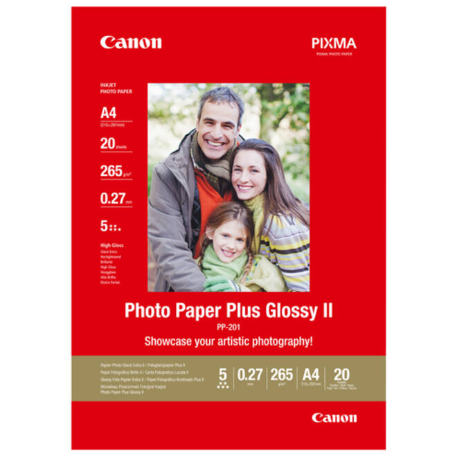 Inkjetpapier Canon PP-201 A4 260gr glans 20vel