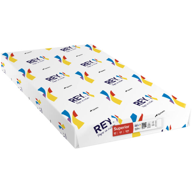 Kopieerpapier Rey Superior A3 80gr wit 500vel