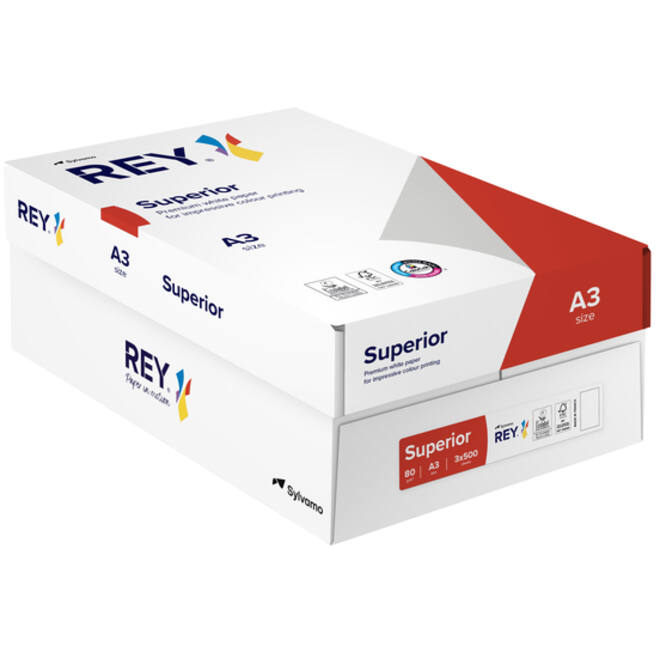 Kopieerpapier Rey Superior A3 80gr wit 500vel