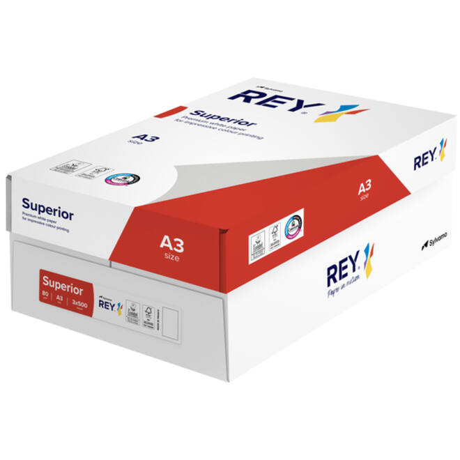Kopieerpapier Rey Superior A3 80gr wit 500vel