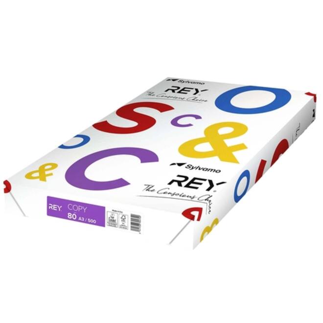 Kopieerpapier Rey Copy A3 80gr wit 500vel