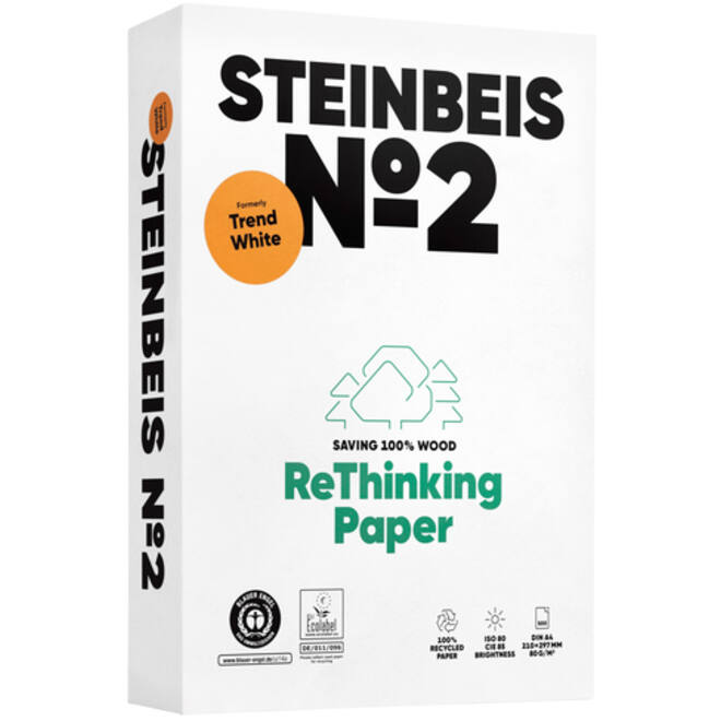 Kopieerpapier Steinbeis No2 A4 80gr wit 500vel
