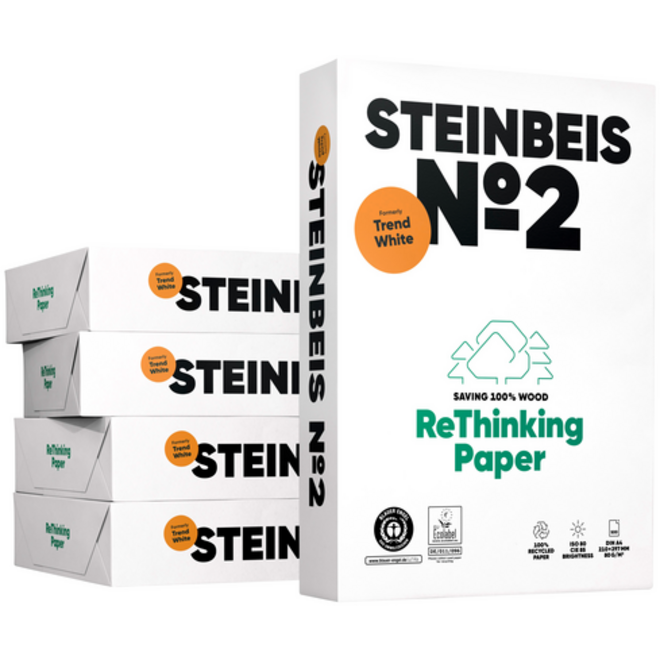 Kopieerpapier Steinbeis No2 A4 80gr wit 500vel