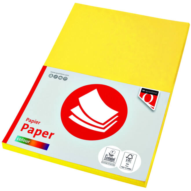 Kopieerpapier Quantore Colour A4 160gr geel 50 vel