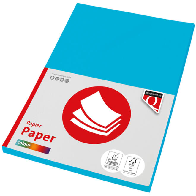 Kopieerpapier Quantore Colour A4 160gr azuurblauw 50 vel