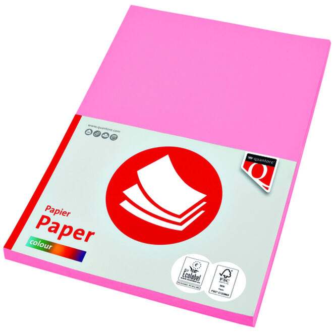 Kopieerpapier Quantore Colour A4 160gr roze 50 vel