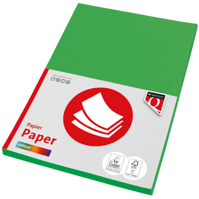 Kopieerpapier Quantore Colour A4 160gr grasgroen 50 vel