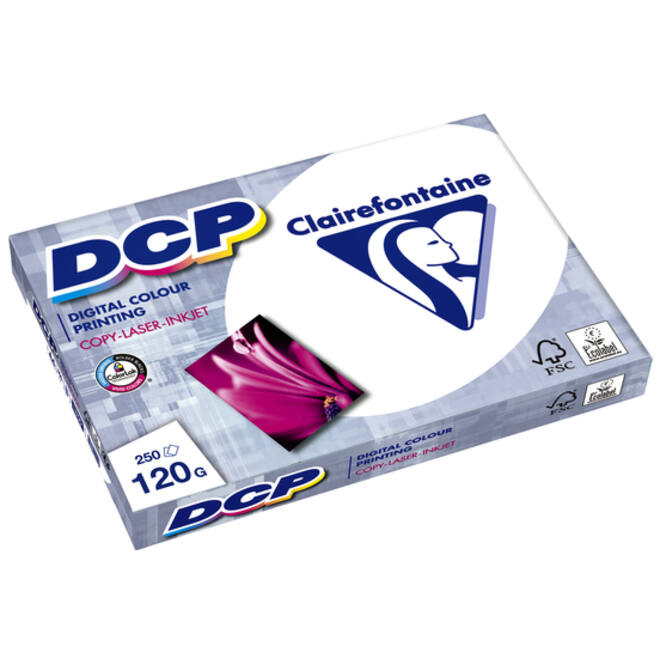 Laserpapier Clairefontaine DCP A4 120gr wit 250vel